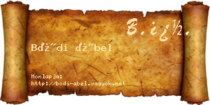 Bódi Ábel névjegykártya